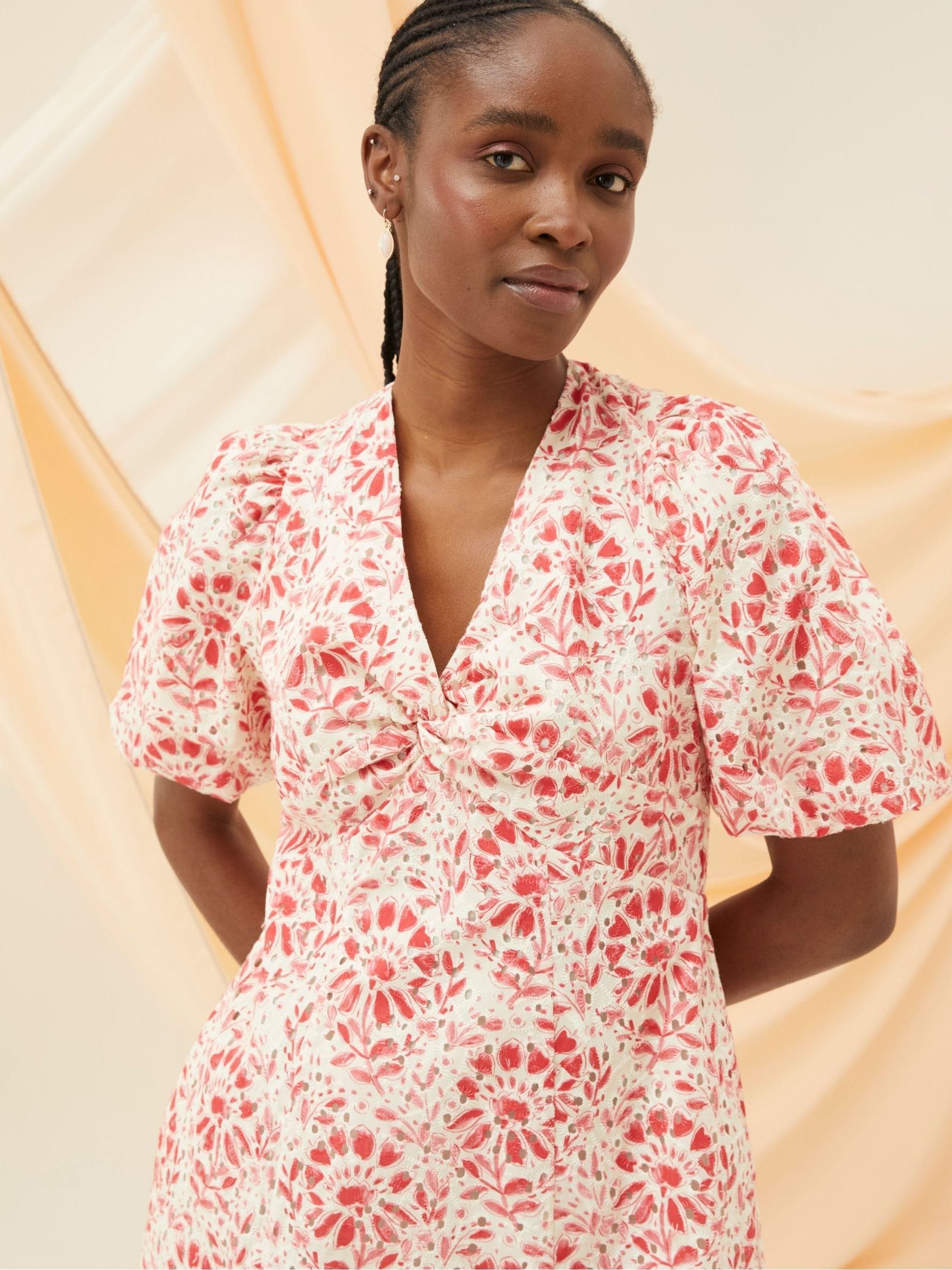 Buy FatFace Tulip Natural Floral Tile Dress from the Next UK