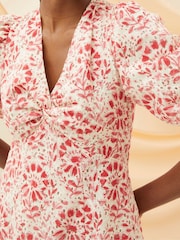 FatFace Tulip Natural Floral Tile Dress - Image 5 of 8