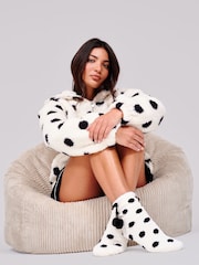 Loungeable Knitted Polka Dot Socks with Pom Pom Detail - Image 4 sur 5
