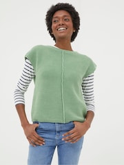 FatFace Eden Green Knitted Crew Jumper - Image 1 of 4