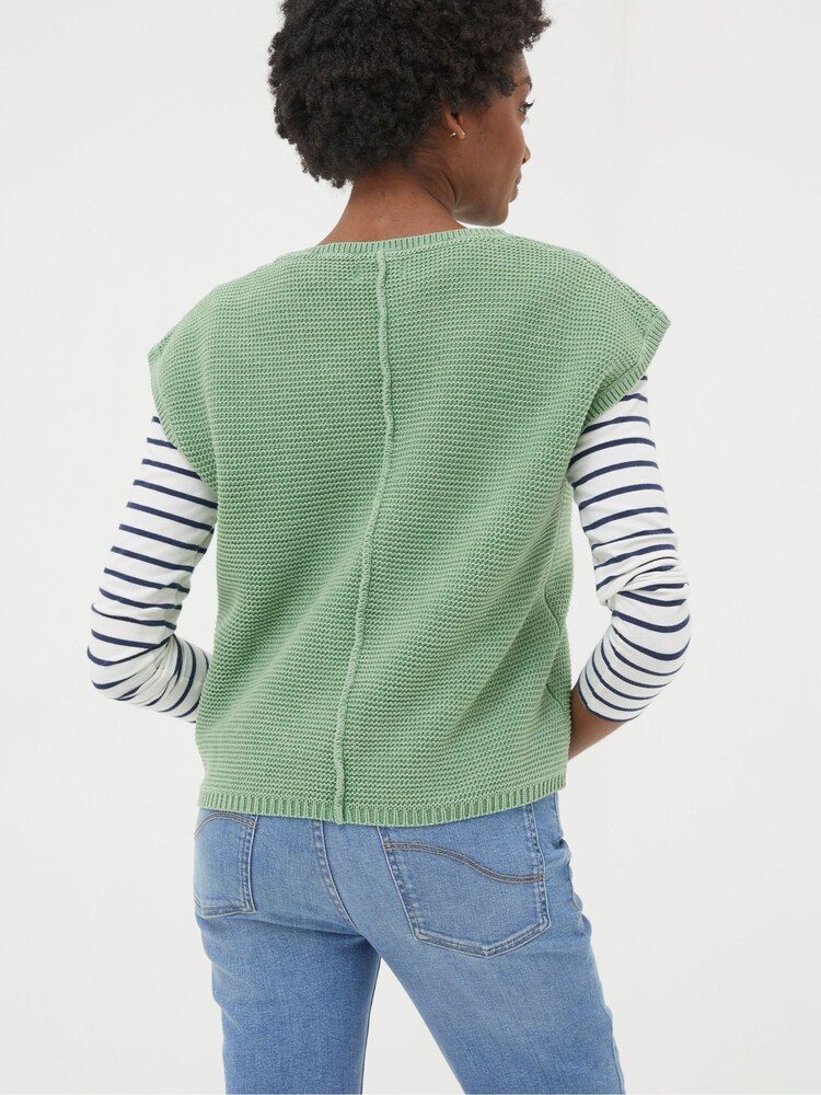 FatFace Eden Green Knitted Crew Jumper - Image 2 of 4