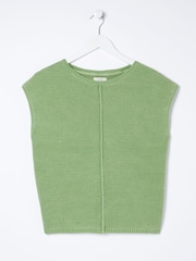 FatFace Eden Green Knitted Crew Jumper - Image 4 of 4