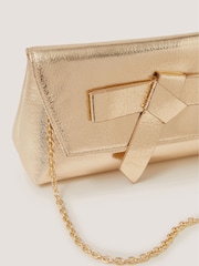 Monsoon Gold Pippa Bow Clutch Bag - Image 4 of 4
