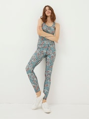 FatFace Elowen Green Print Crop Top - Image 3 of 6