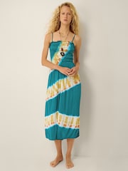 Monsoon Blue Pearl Tie-Dye Culotte Jumpsuit - Image 4 of 6