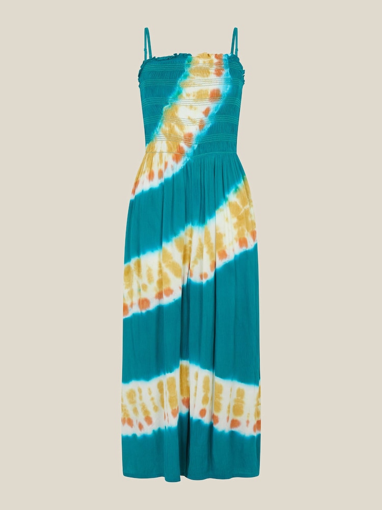 Monsoon Blue Pearl Tie-Dye Culotte Jumpsuit - Image 6 of 6 Monsoon Blue Pearl Tie-Dye Culotte Jumpsuit - Image 6 of 6