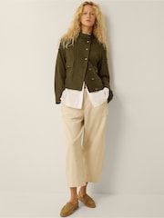 Monsoon Green Naya High Neck Knitted Jacket - Image 5 of 6