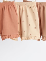 Beige/Cream Baby Shorts 3 Pack - Image 6 of 9