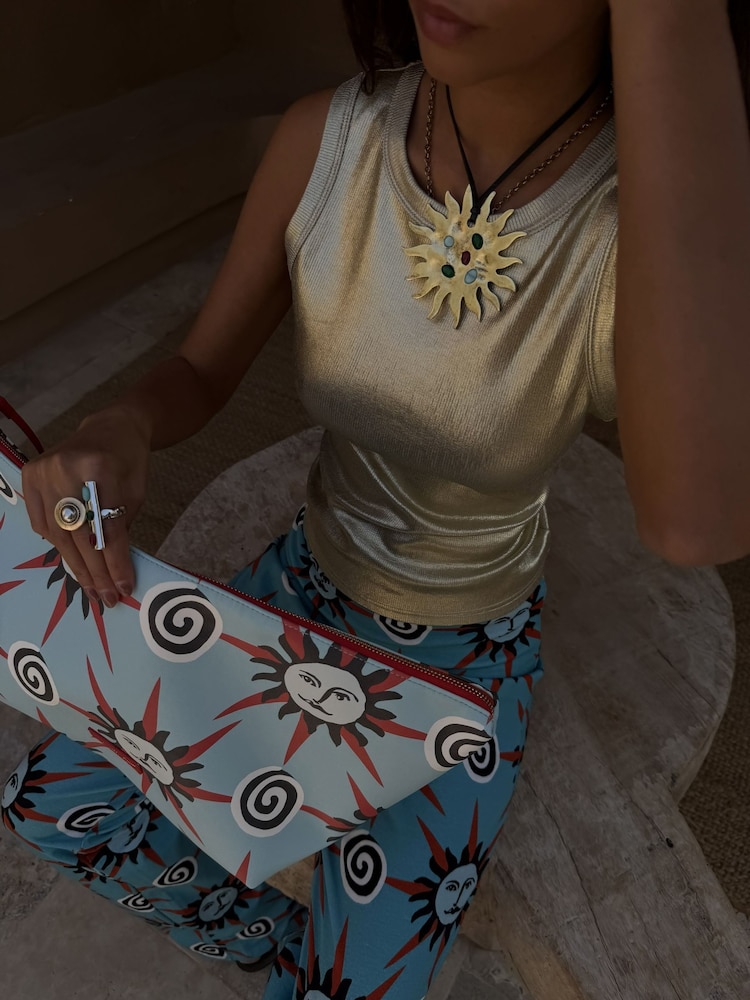 Never Fully Dressed Gold Gold Ribbed Tank Top - Image 4 of 4