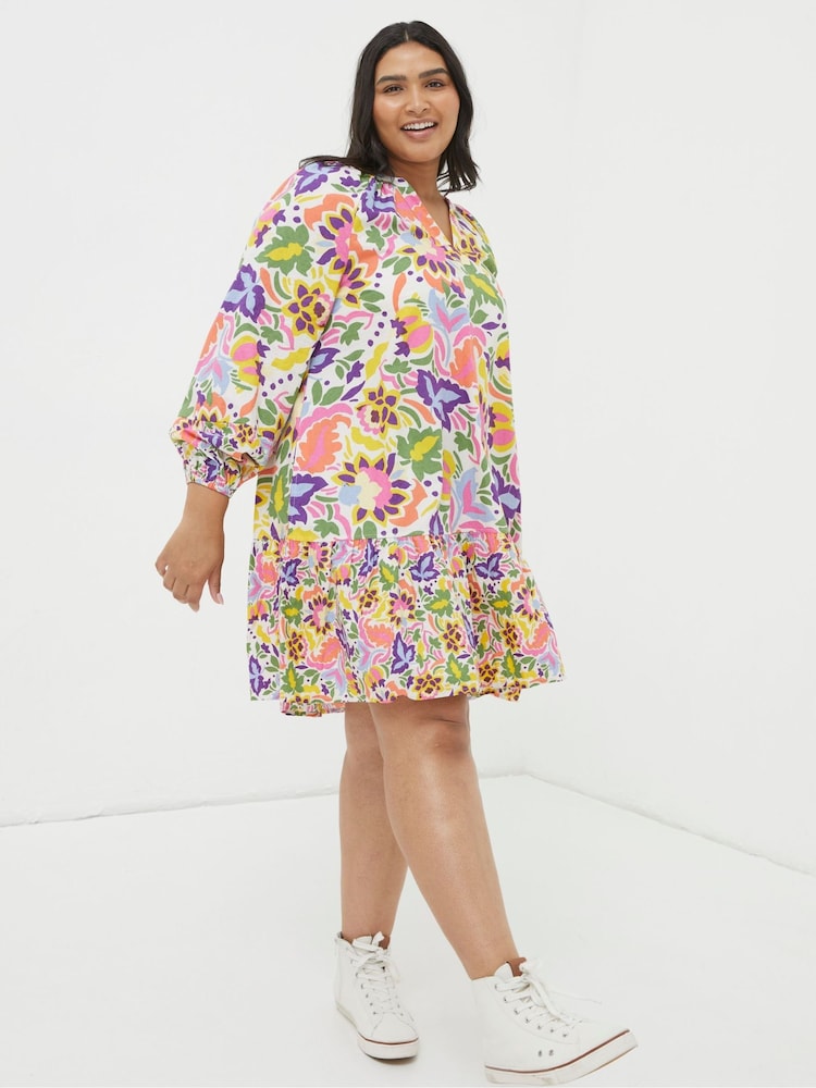 FatFace Tunikakleid mit Kunst-Design und Floralmuster - Bild 2 von 6