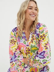 FatFace Tunikakleid mit Kunst-Design und Floralmuster - Bild 5 von 6