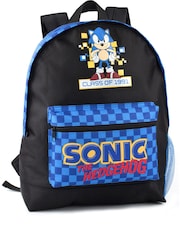Vanilla Underground Black Sonic Sonic the Hedgehog Boys Checkerboard Pocket Backpack - Image 1 of 3