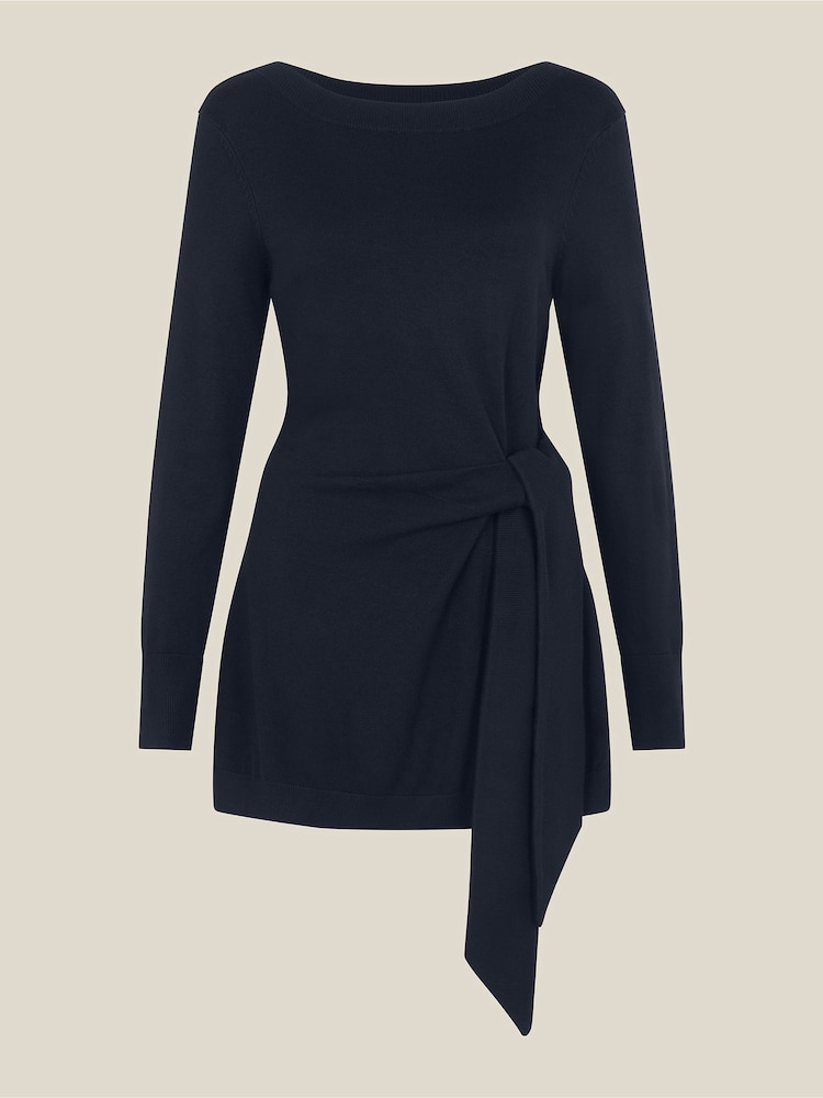 Monsoon Blue Tina Tie Side Jumper - Image 4 of 4 Monsoon Blue Tina Tie Side Jumper - Image 4 of 4