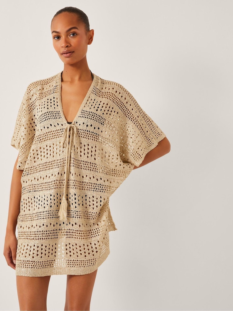 Monsoon Rosa Strikket Mini Kaftan - Bilde 1 av 4