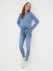 FatFace Harlow Blue Highwaist Skinny Jeans - Image 1 of 6