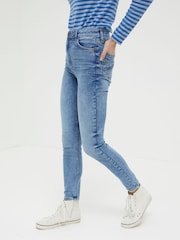 FatFace Harlow Blue Highwaist Skinny Jeans - Image 3 of 6