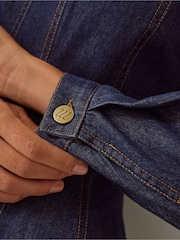 Monsoon Isadora Midikjole i denim med søm - Billede 3 af 6