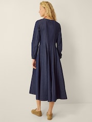 Monsoon Isadora Midikjole i denim med søm - Billede 5 af 6