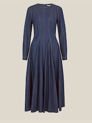 Monsoon Isadora Midikjole i denim med søm - Billede 6 af 6