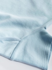 Blue/White 5 Pack Plain Baby Bodysuits - Image 5 of 6