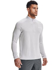 Under Armour Cloud Grey Tech Quarter Zip Fleece - Image 1 of 6