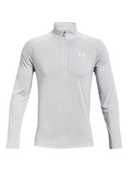 Under Armour Cloud Grey Tech Quarter Zip Fleece - Image 5 of 6