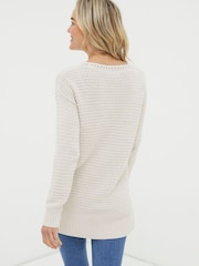 FatFace Natural Tunic Jumper - Image 2 of 5