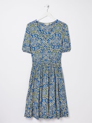 FatFace Blue Lottie Aztec Texture Jersey Dress - Image 6 of 6