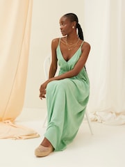 FatFace Green Maxi Dress - Image 3 of 8