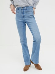 FatFace Blue Fly Flare Jeans - Image 1 of 6
