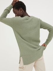 FatFace Green Tunic Jumper - Image 2 of 4
