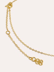 Ottoman Hands Gold Tone Sunrise Rose Quartz Pendant Necklace - Image 4 of 6