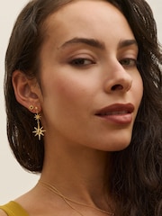 Ottoman Hands Green Onyx Star Stud Earrings - 4суретінің 3 суреті