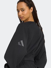 adidas Black Soft Lux Loose Sweatshirt - Image 4 of 6