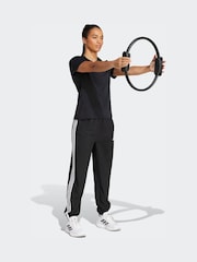 adidas Black Train Essentials 3-Stripes Woven Joggers - Image 3 of 6