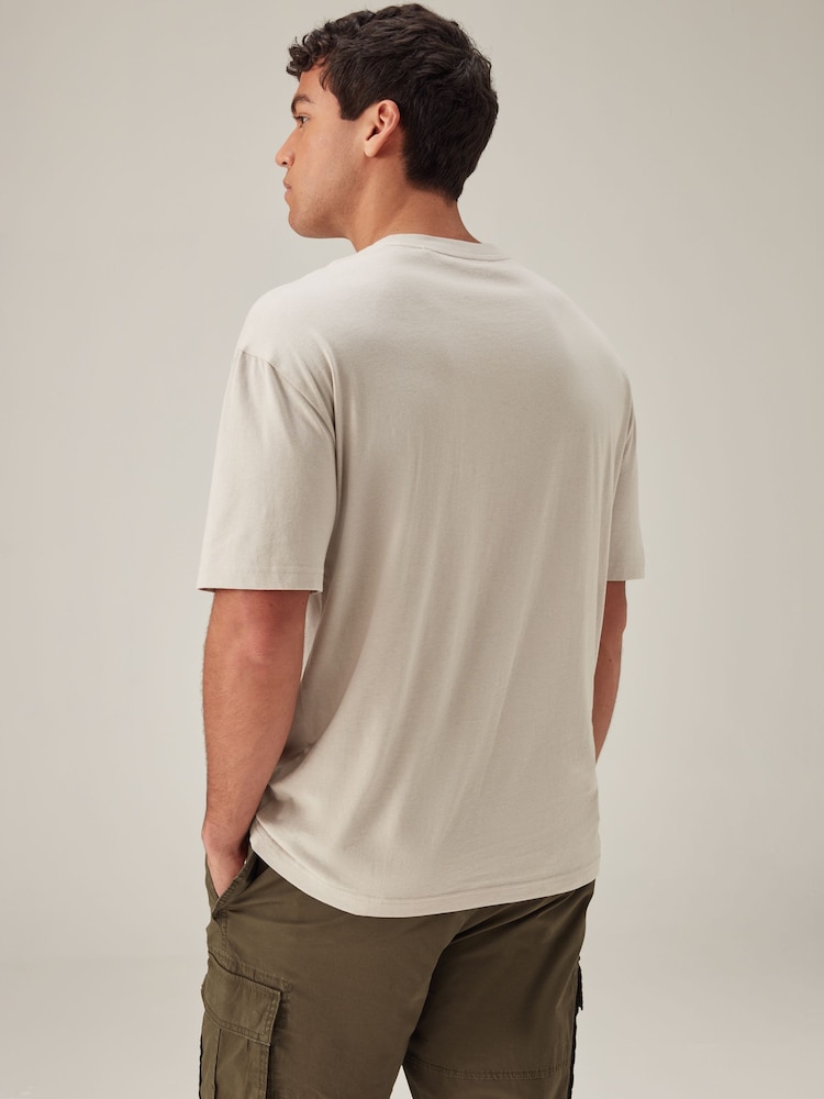 Neutral Relaxed Fit Essential Crew Neck Cotton T-Shirt - Image 2 of 7