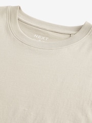 Neutral Relaxed Fit Essential Crew Neck Cotton T-Shirt - Image 6 of 7