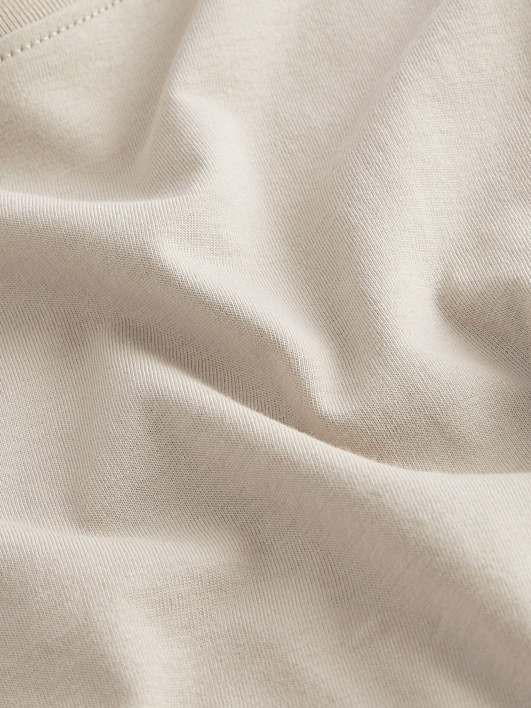 Neutral Relaxed Fit Essential Crew Neck Cotton T-Shirt - Image 7 of 7