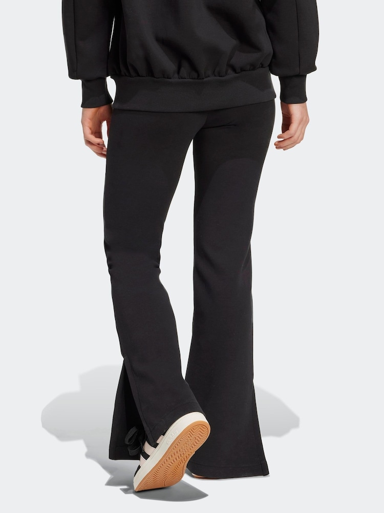 adidas Black Soft Lux Flared Tracksuit Bottoms - Image 2 of 7 adidas Black Soft Lux Flared Tracksuit Bottoms - Image 2 of 7
