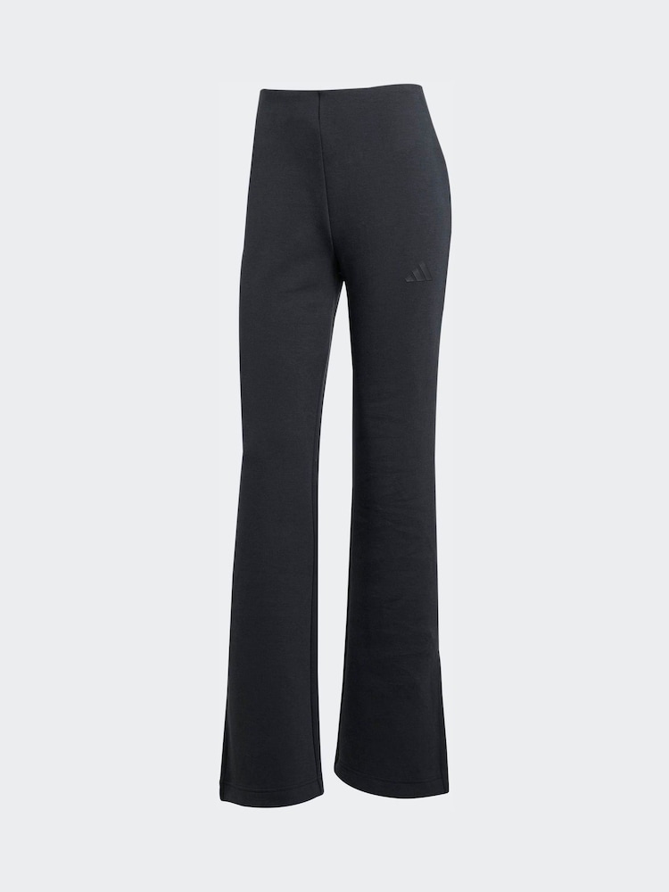 adidas Black Soft Lux Flared Tracksuit Bottoms - Image 7 of 7 adidas Black Soft Lux Flared Tracksuit Bottoms - Image 7 of 7