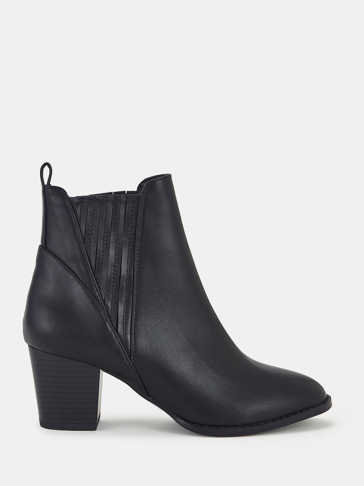 Novo Black Regular Fit Devan Block Heel Chelsea Boots - Image 2 of 4