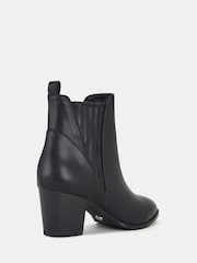 Novo Black Regular Fit Devan Block Heel Chelsea Boots - Image 4 of 4