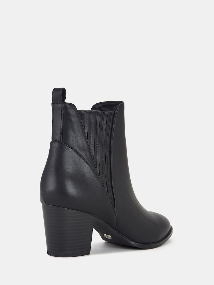Novo Black Regular Fit Devan Block Heel Chelsea Boots - Image 4 of 4
