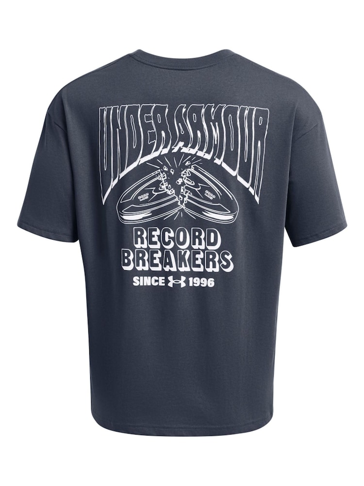 Under Armour Grey Record Breakers T-Shirt - Image 4 of 4 Under Armour Grey Record Breakers T-Shirt - Image 4 of 4