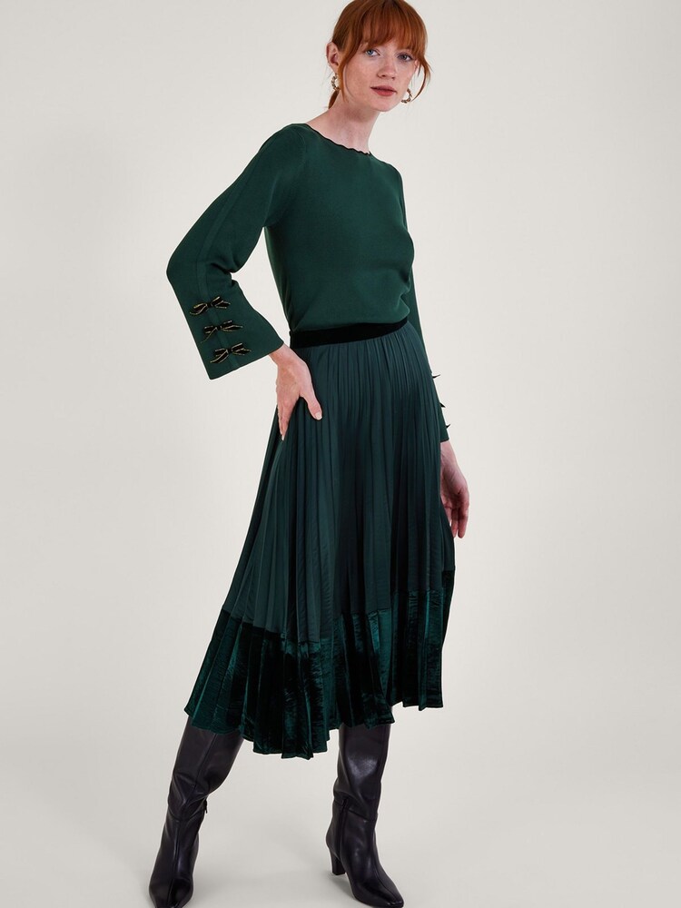 Monsoon Bottle Green Bree Button Jacket - Image 2 of 4