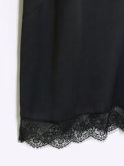River Island Black Plus Lace Hem Trim Tank Top - Image 6 of 6