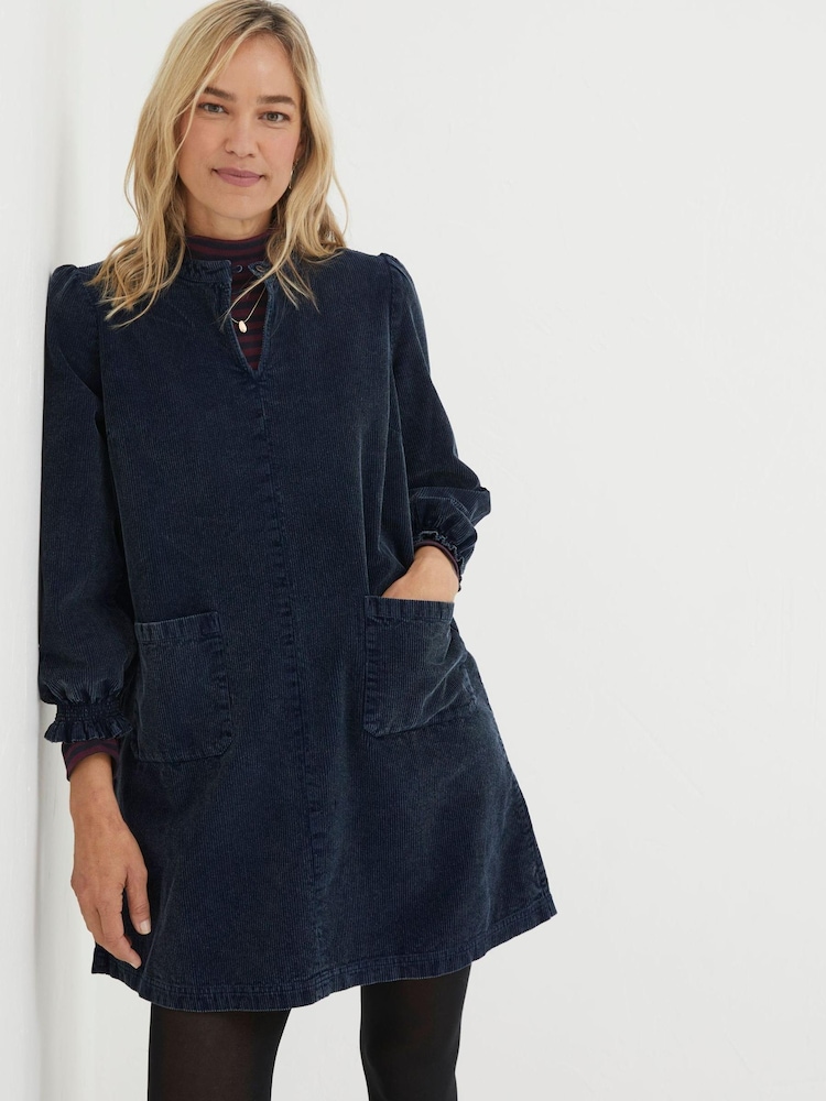 FatFace Blue Fran Cord Dress - Image 1 of 5