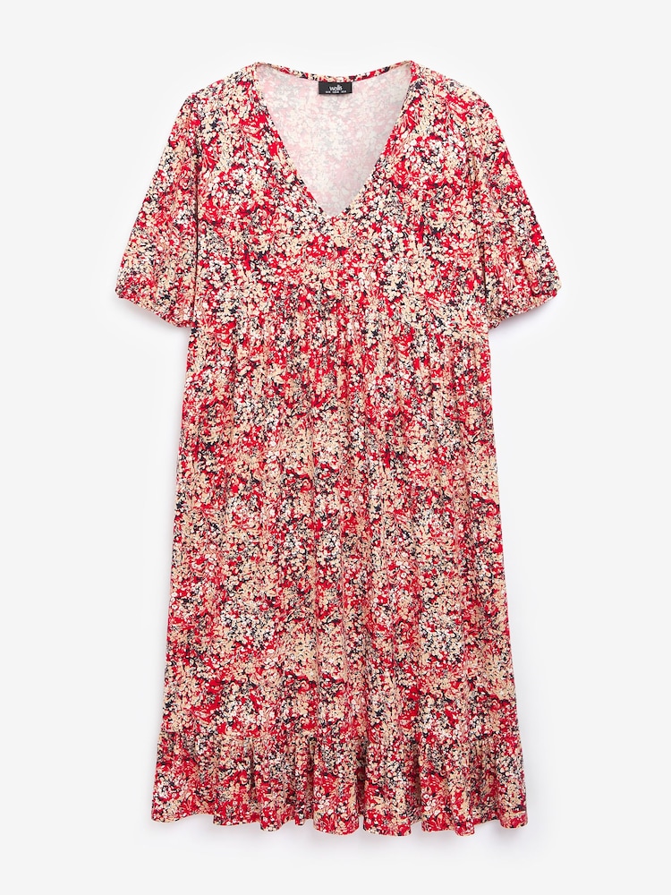 Wallis Red Red Floral Print Dress - Image 1 of 1