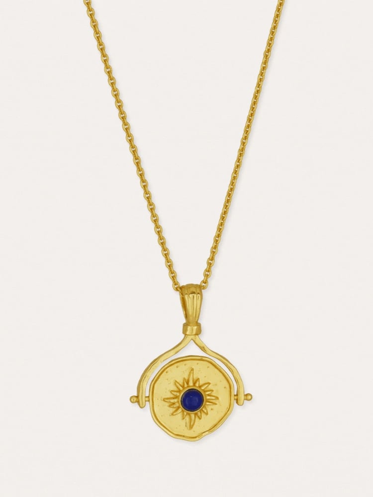 Colier cu pandantiv stea rotativ din lapis lazuli Ottoman Hands - Imaginea 1 din 5