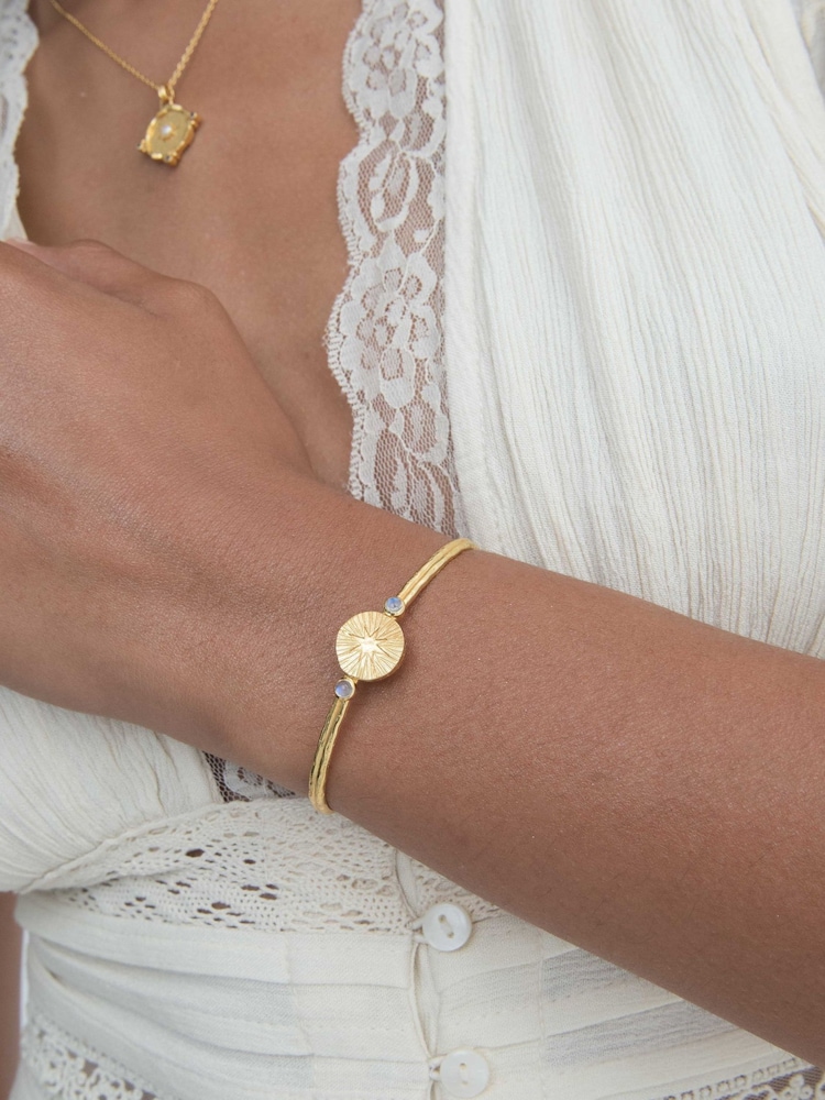 Ottoman Hands Gold Tone Guiding Star Cuff Bracelet - Image 1 of 9 Ottoman Hands Gold Tone Guiding Star Cuff Bracelet - Image 1 of 9